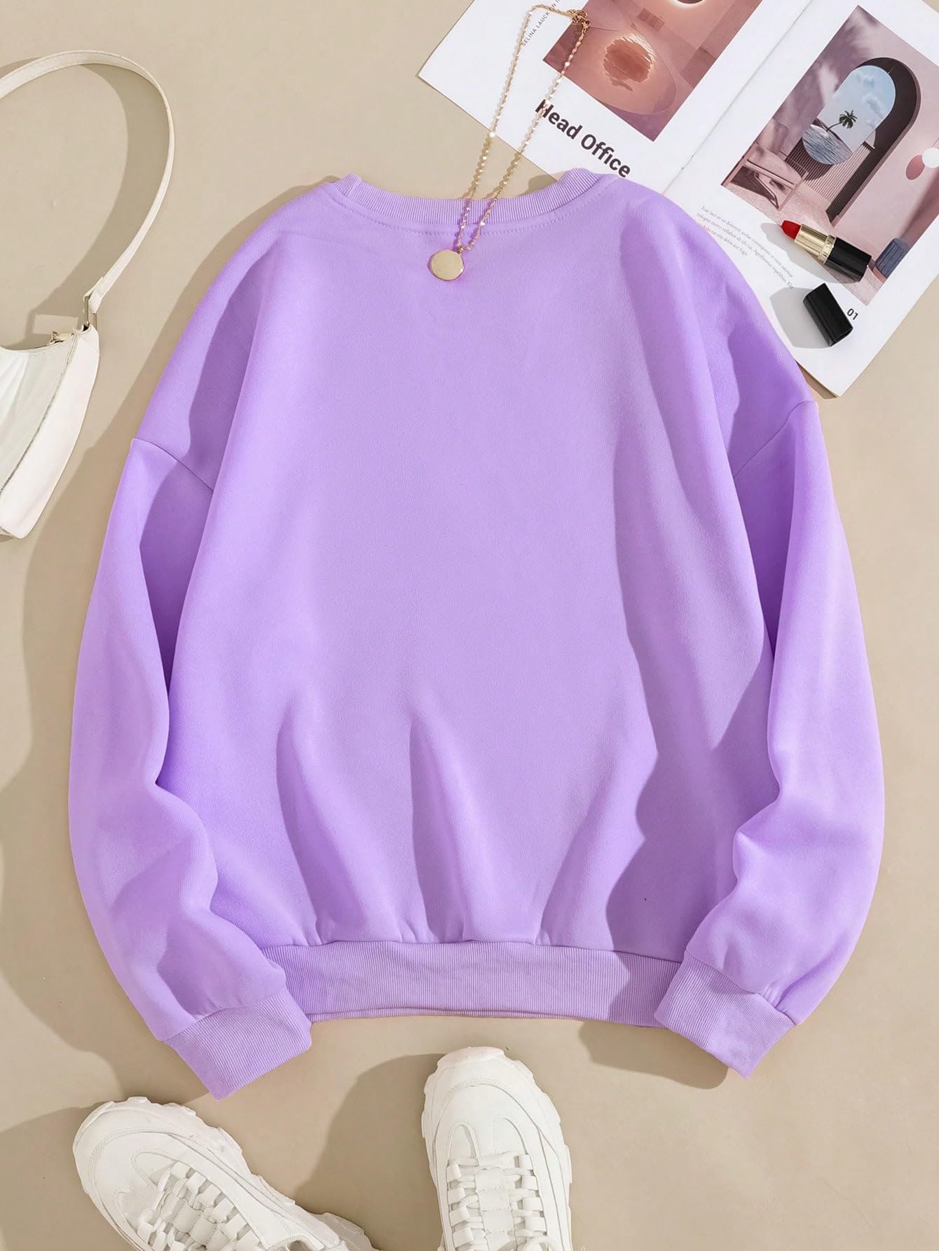 Women's Letter Graphic Print Long Sleeve Sweatshirt Pullover Tops