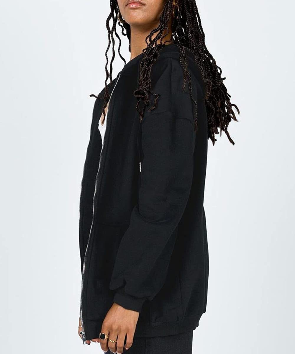 Womens Zip Up Hoodies Long Sleeve Fall Oversized Sweatshirts