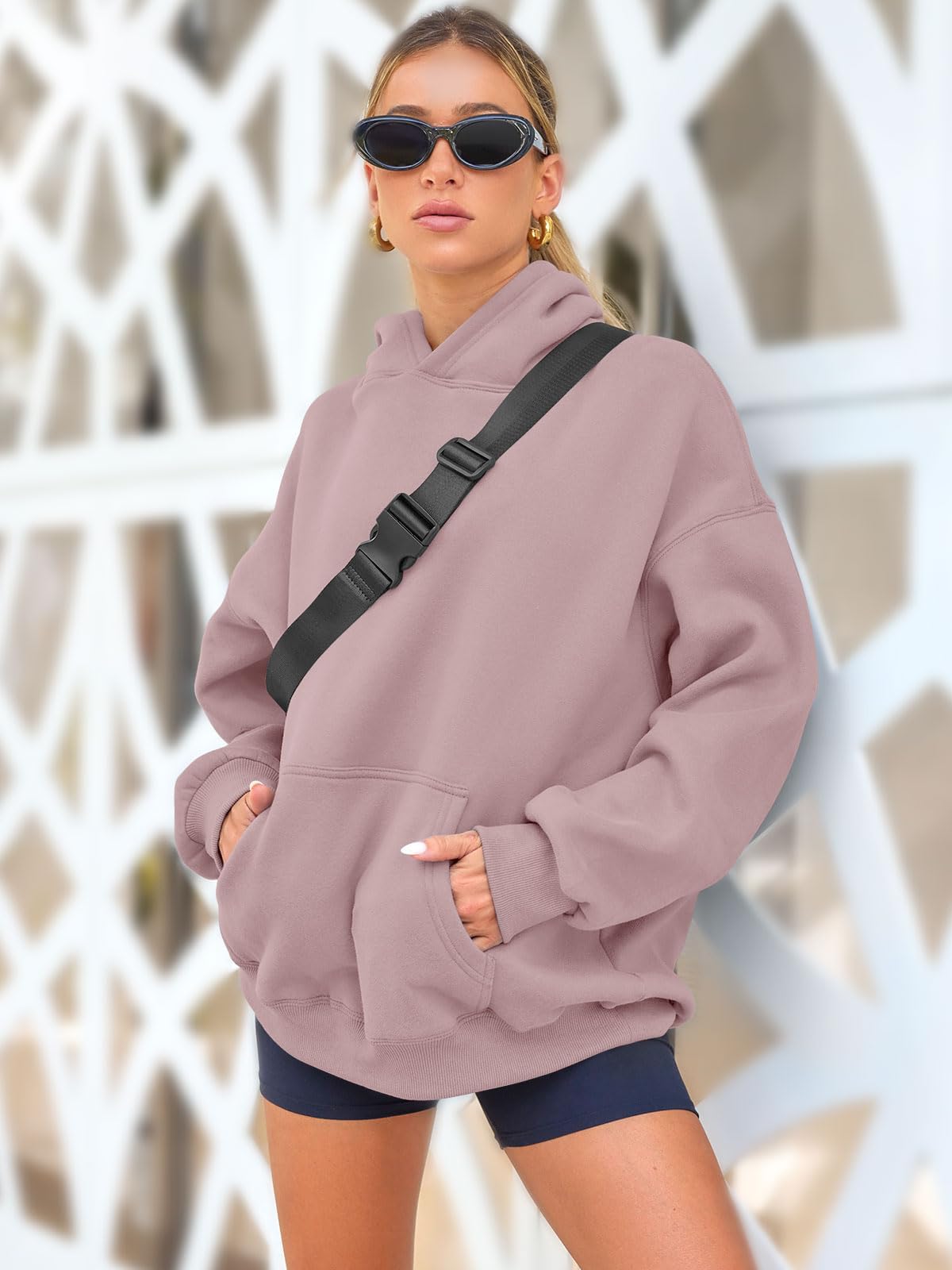Womens Oversized Sweatshirts Fleece Hoodies Long Sleeve Shirts