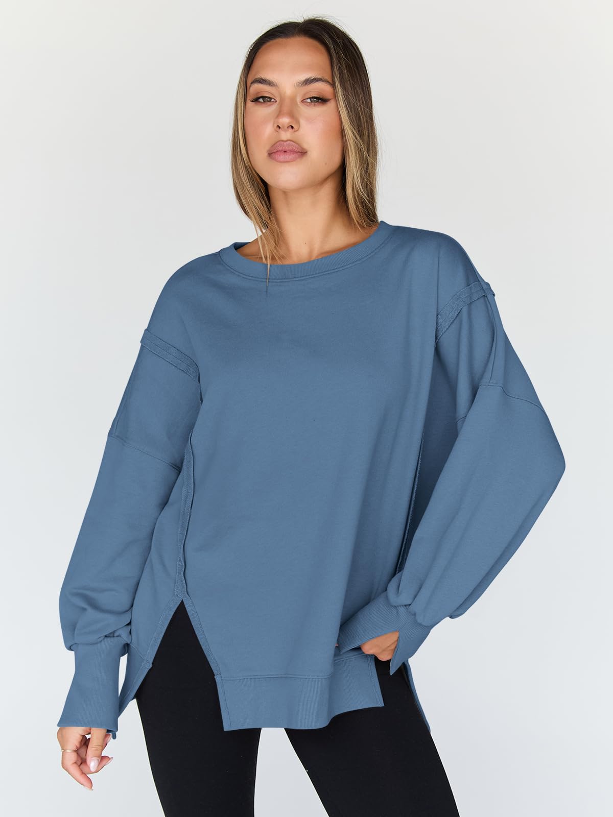 Womens Oversized Sweatshirts Hoodies Crewneck Shirts Fall Outfits