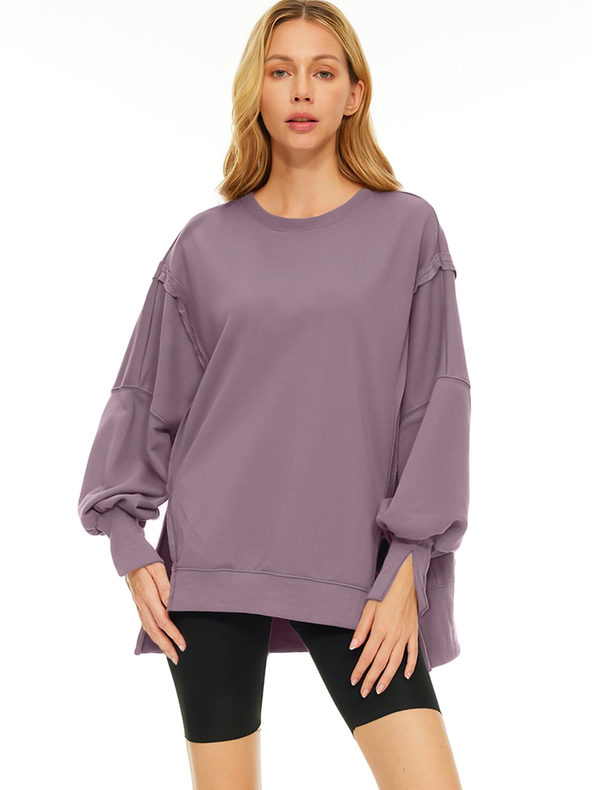 Womens Oversized Sweatshirts Hoodies Crewneck Shirts Fall Outfits