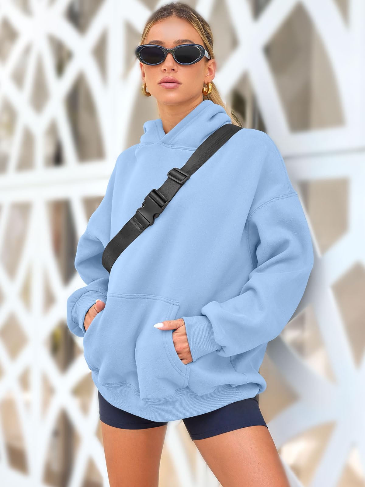 Womens Oversized Sweatshirts Fleece Hoodies Long Sleeve Shirts