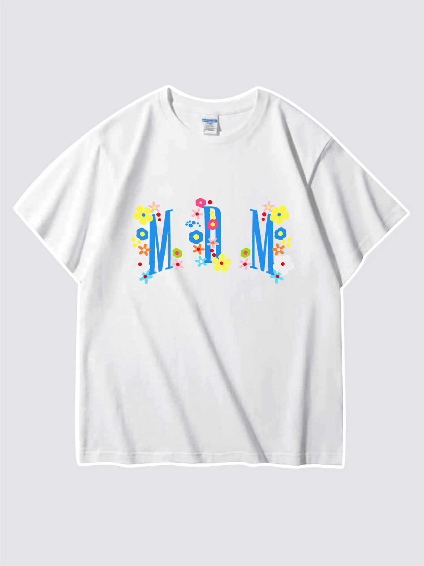 Letter and Floral Graphic T-shirt For Mom