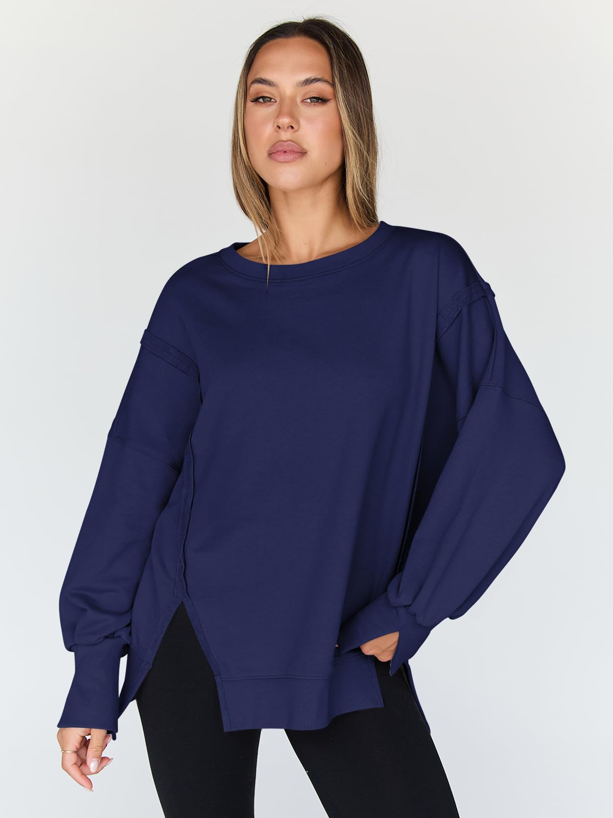 Womens Oversized Sweatshirts Hoodies Crewneck Shirts Fall Outfits