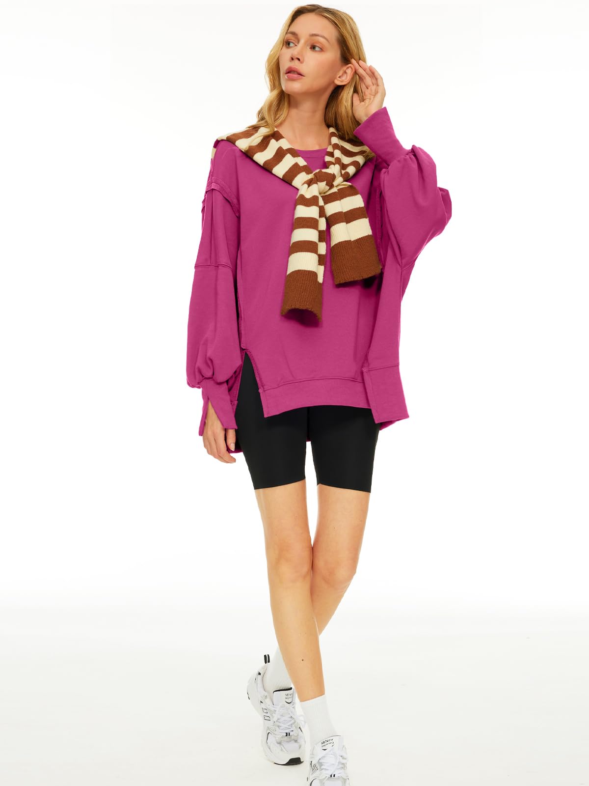 Womens Oversized Sweatshirts Hoodies Crewneck Shirts Fall Outfits