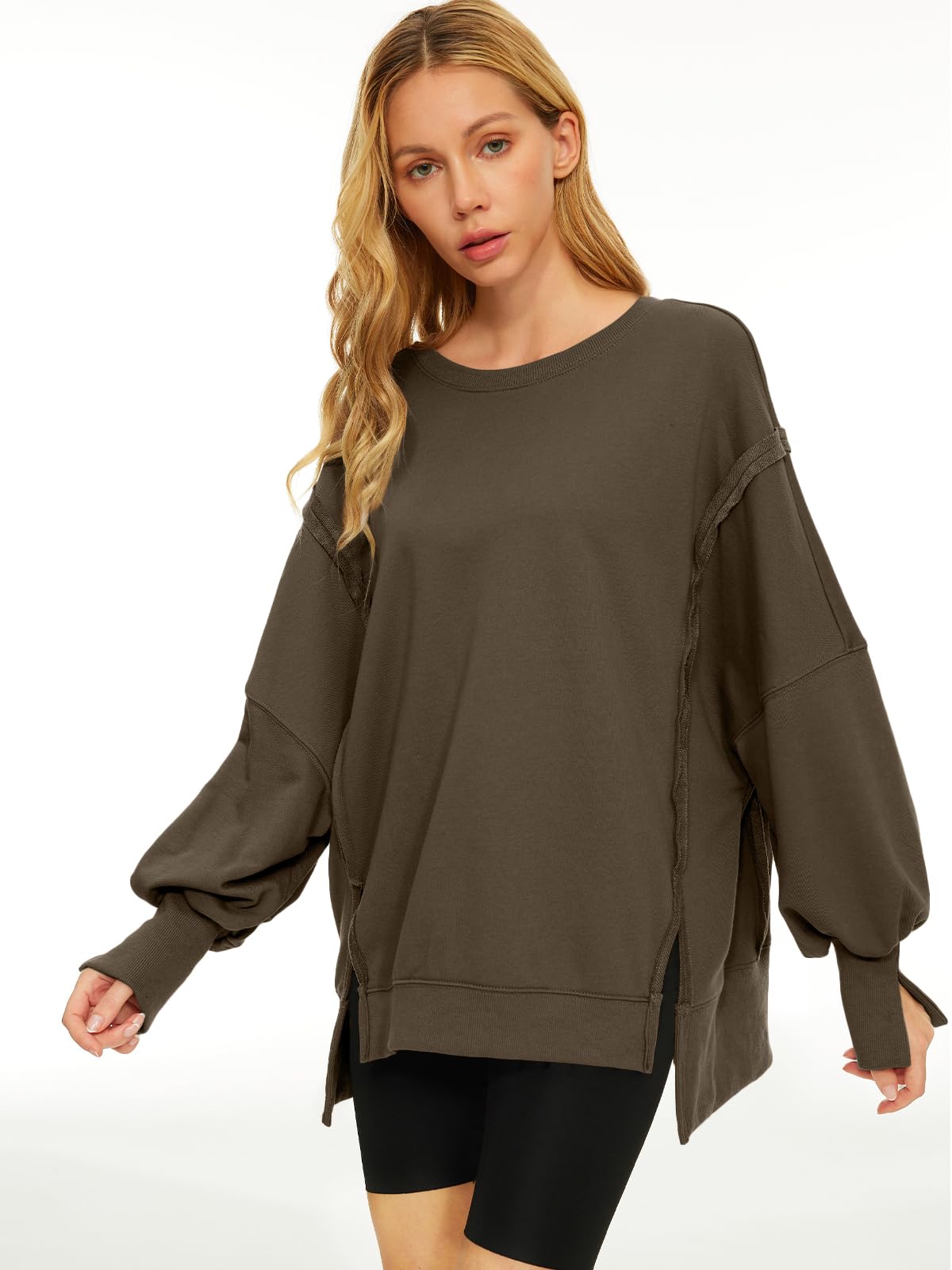Womens Oversized Sweatshirts Hoodies Crewneck Shirts Fall Outfits