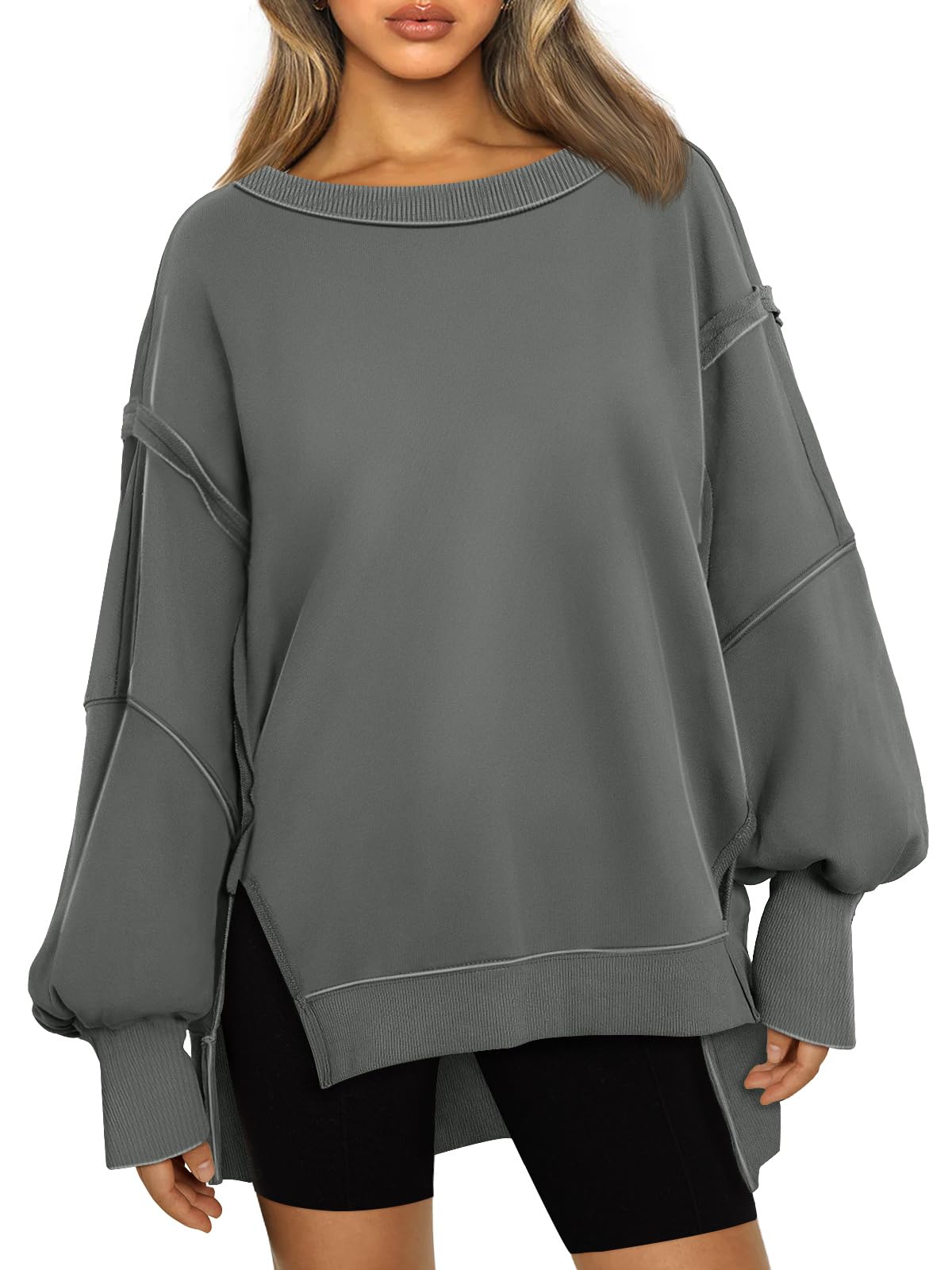 Womens Oversized Sweatshirts Hoodies Crewneck Shirts Fall Outfits