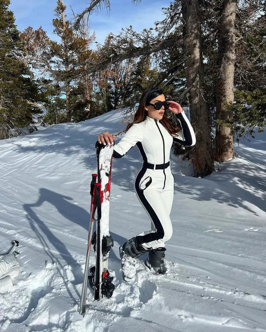 Women’s Slim Fit One Piece Ski Suit Sexy Winter Snow Jumpsuit