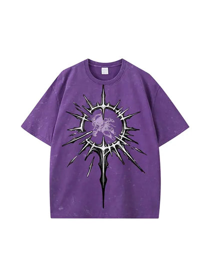 270g Cotton Astronaut Interstellar Wash Old T-shirt