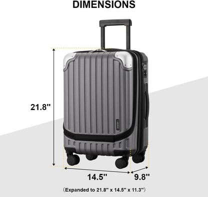 Luggage Airline Approved 20 Inch Expandable Hard Sided Luggages
