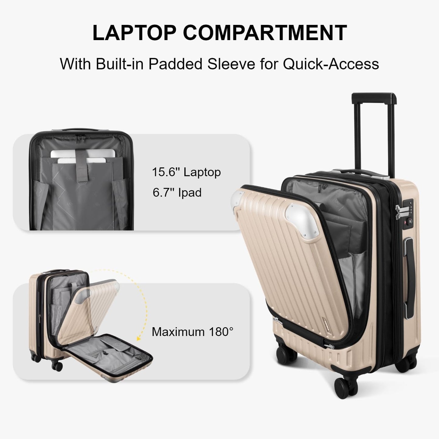 Luggage Airline Approved 20 Inch Expandable Hard Sided Luggages