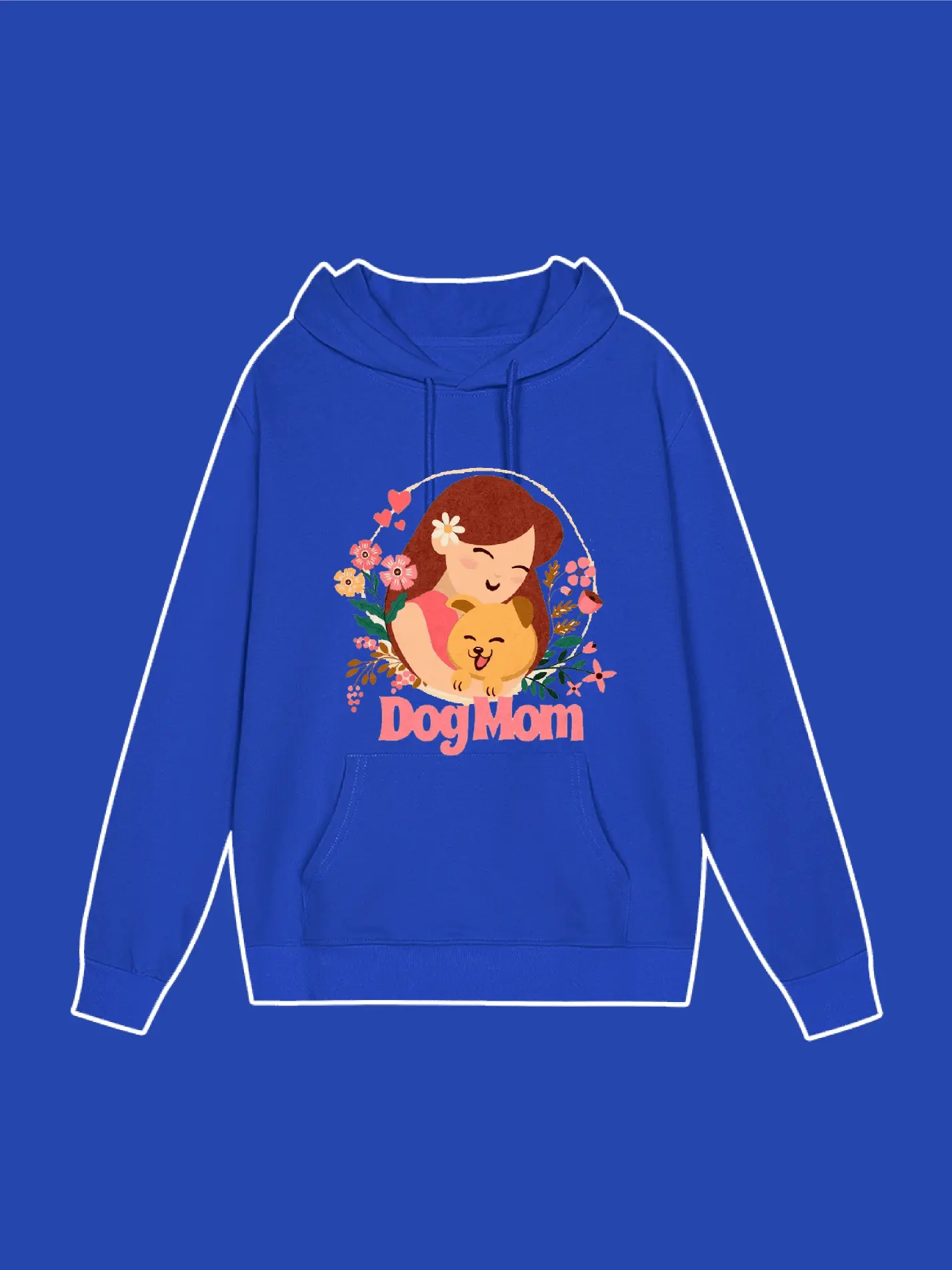 Dog and Mom Graphic Hoodie