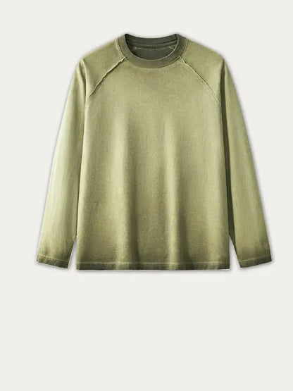 Men's Retro Washed Long Sleeve T-Shirt