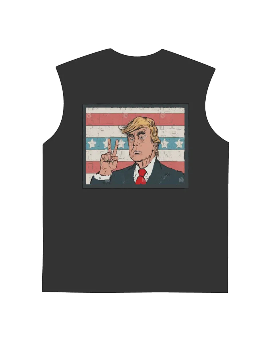 230g Cotton MAGA Printed Wash Old Sleeveless T-shirt