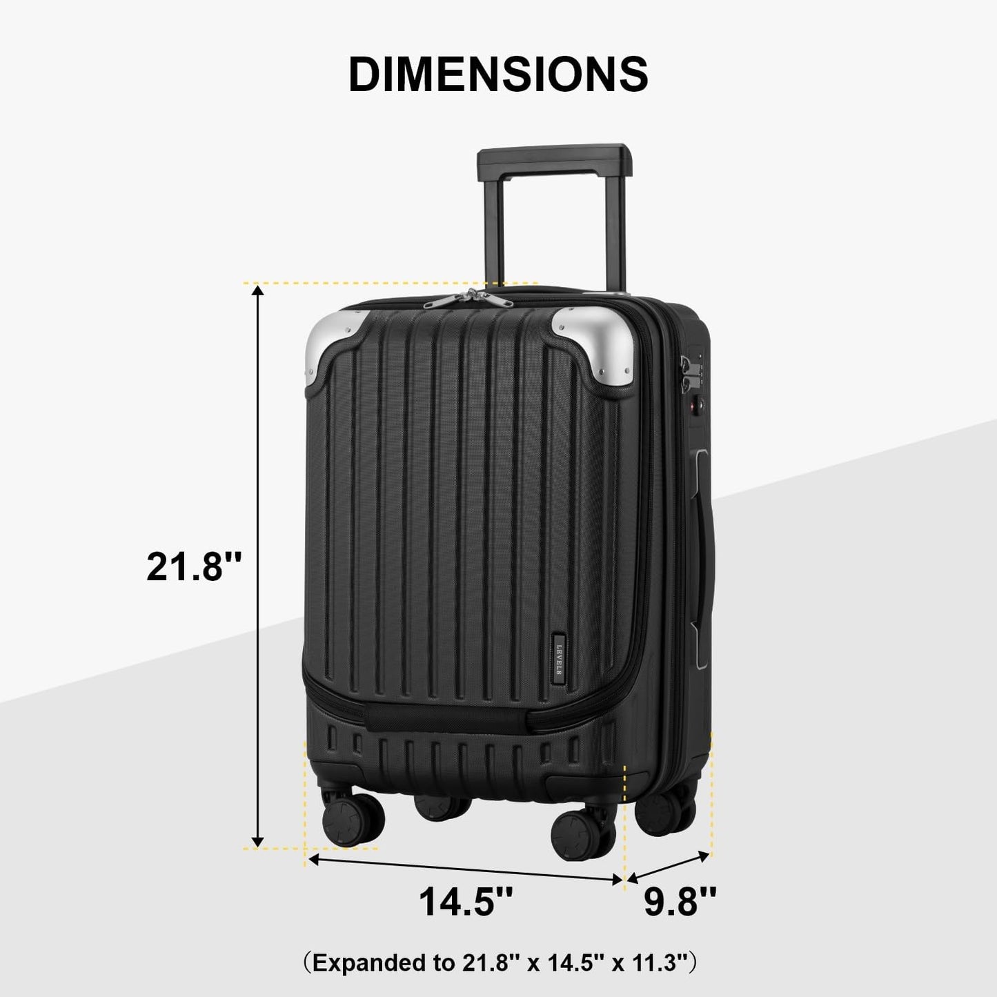 Luggage Airline Approved 20 Inch Expandable Hard Sided Luggages