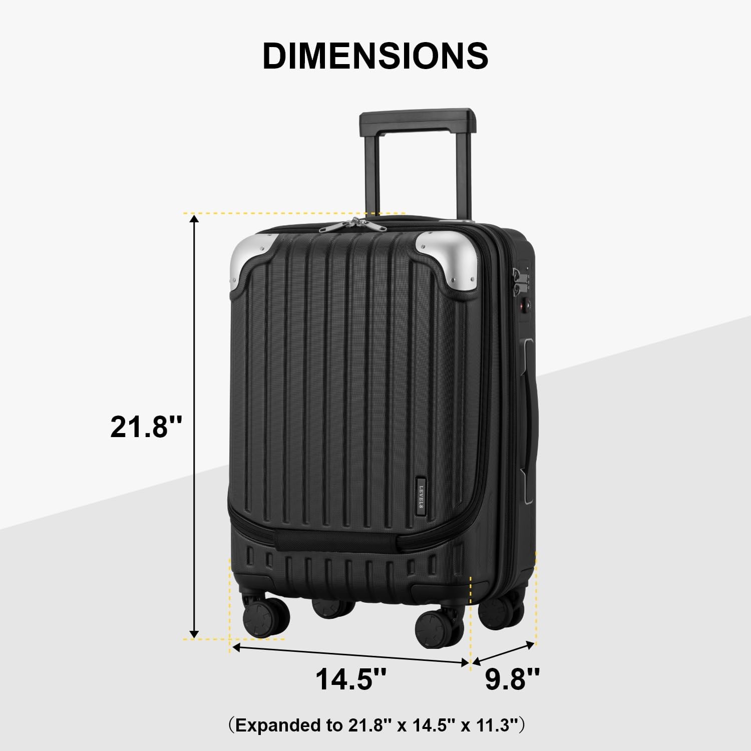 Luggage Airline Approved 20 Inch Expandable Hard Sided Luggages
