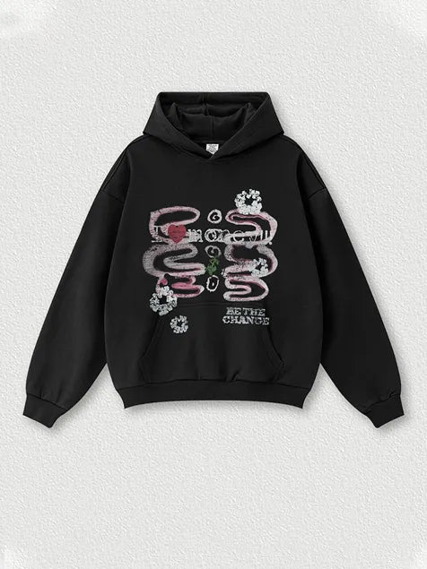 360g Skull Wash Old Cotton Hoodie