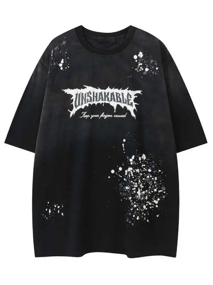 Women's Washed Vintage Letter Graphic Tee