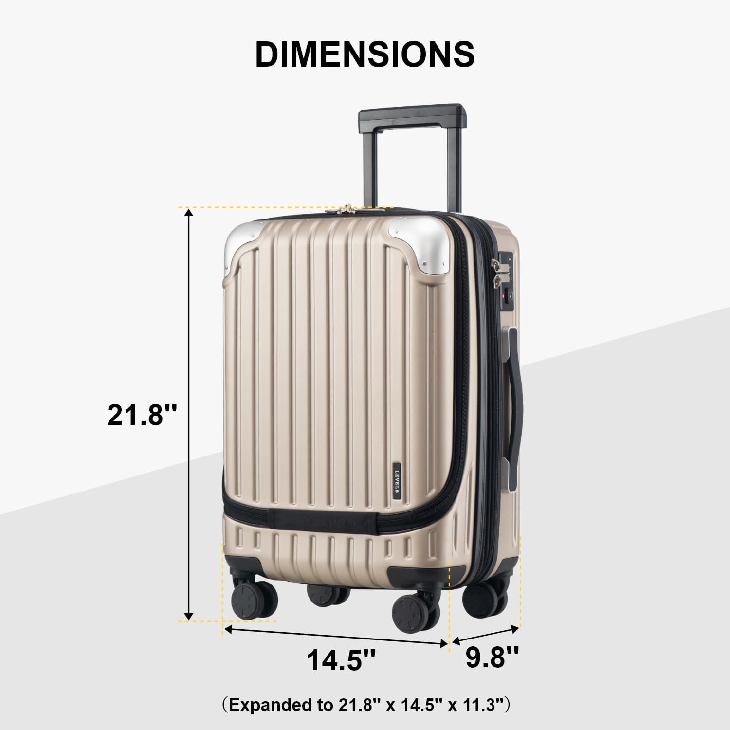 Luggage Airline Approved 20 Inch Expandable Hard Sided Luggages