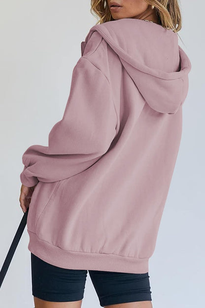 Womens Zip Up Hoodies Long Sleeve Fall Oversized Sweatshirts