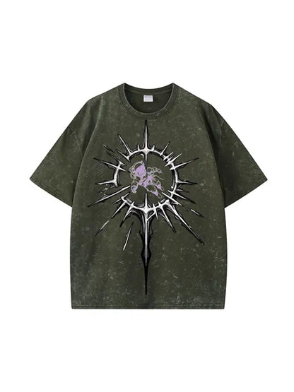 270g Cotton Astronaut Interstellar Wash Old T-shirt