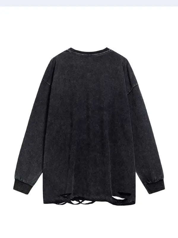 Men's Simple Necklace Long Sleeve T-shirt
