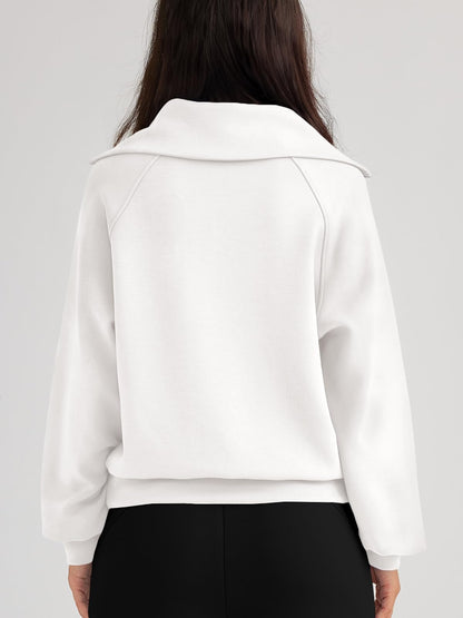 Womens Oversized Sweatshirts Half Zip Pullover Long