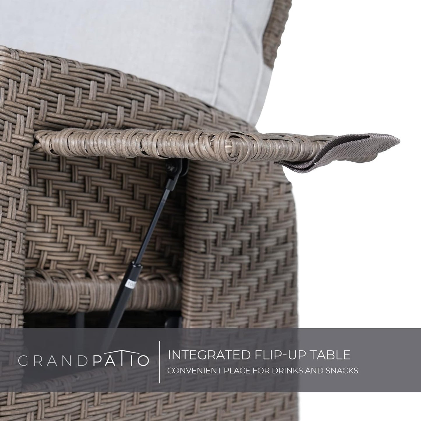 Outdoor Recliner Chair Patio 150° Lay Flat Recliner