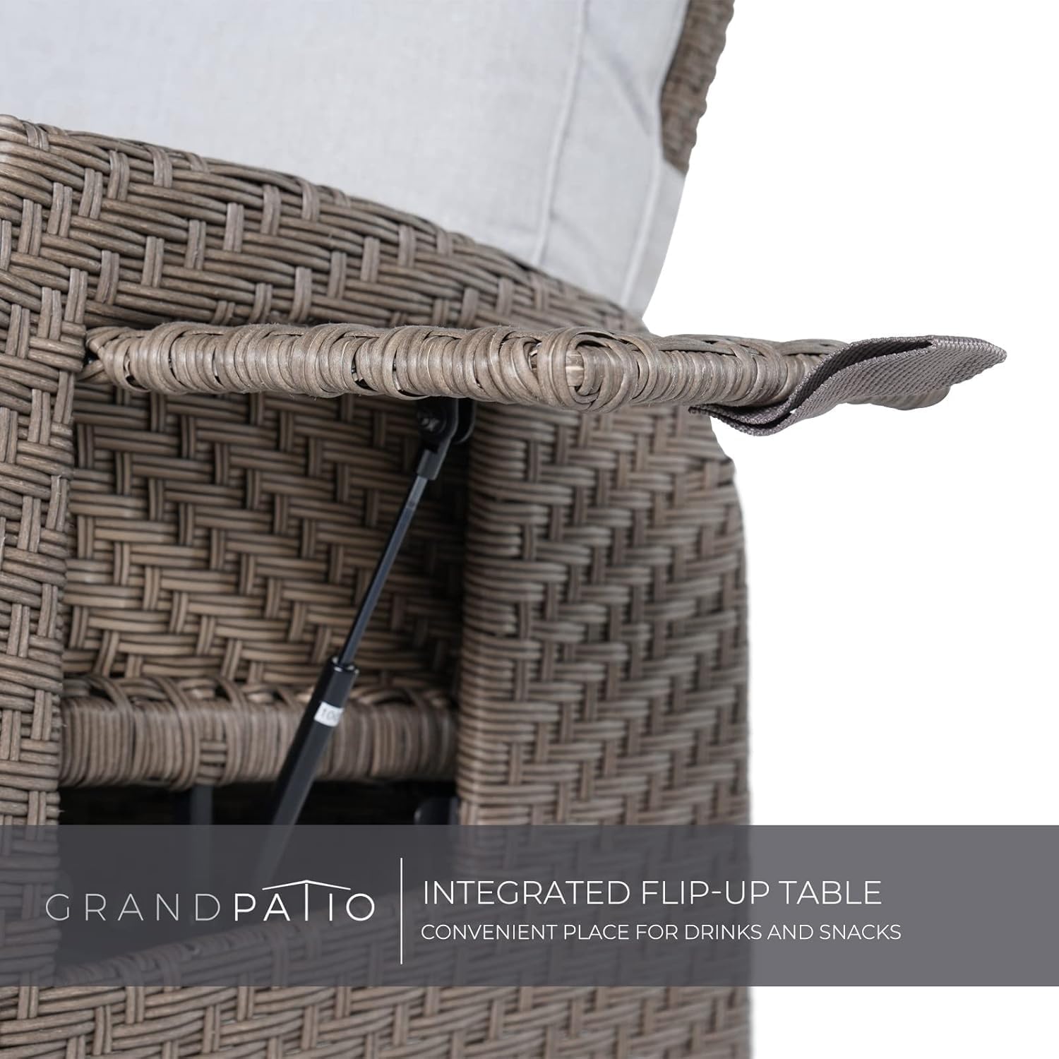 Outdoor Recliner Chair Patio 150° Lay Flat Recliner