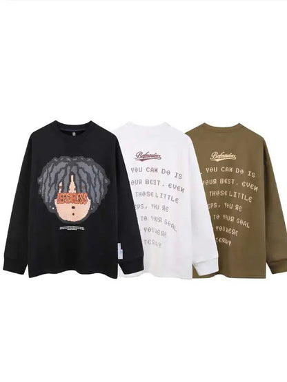 Boy Cartoon Graphic Casual Sweatshirt