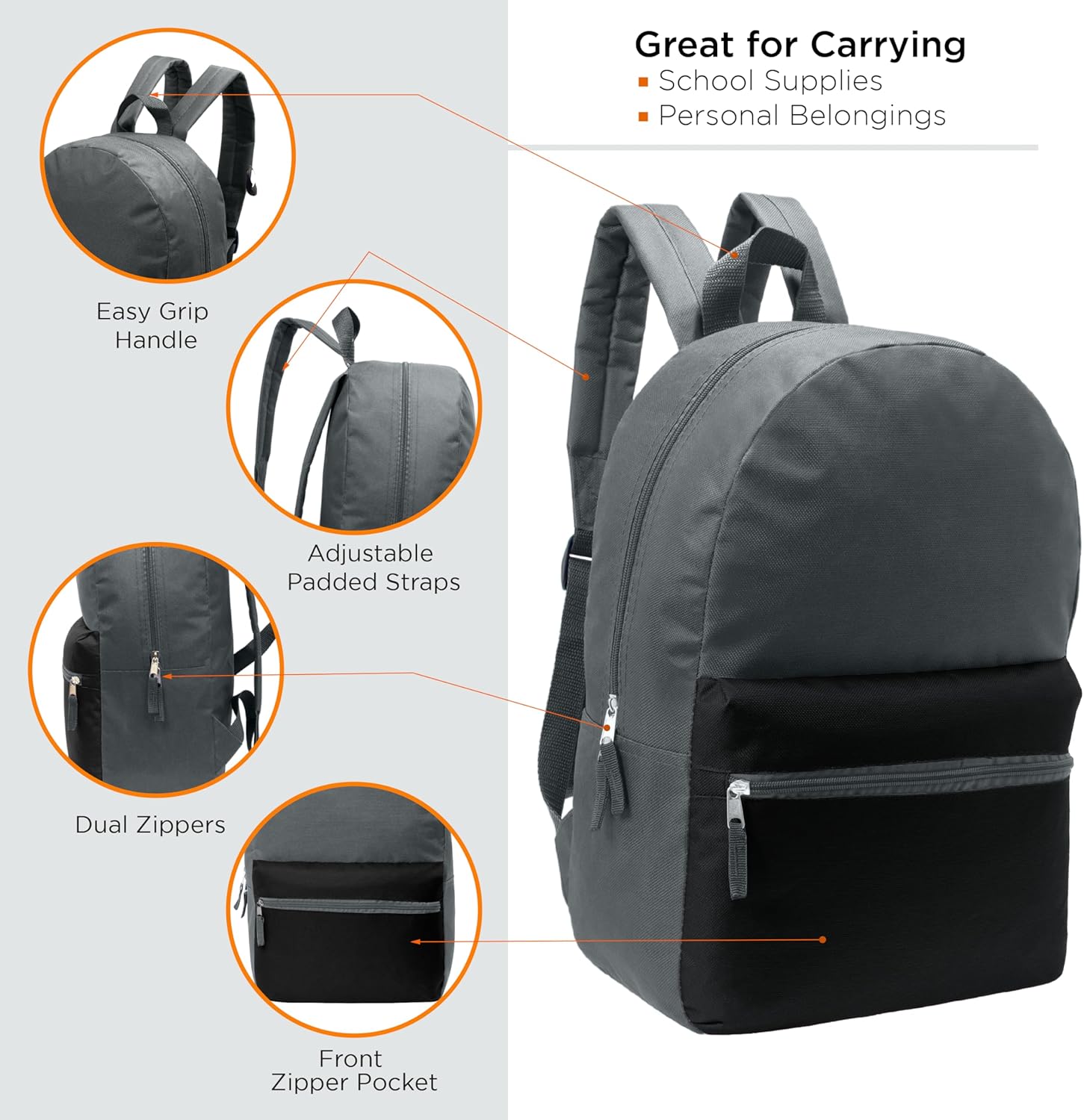17" School Backpacks for Kids