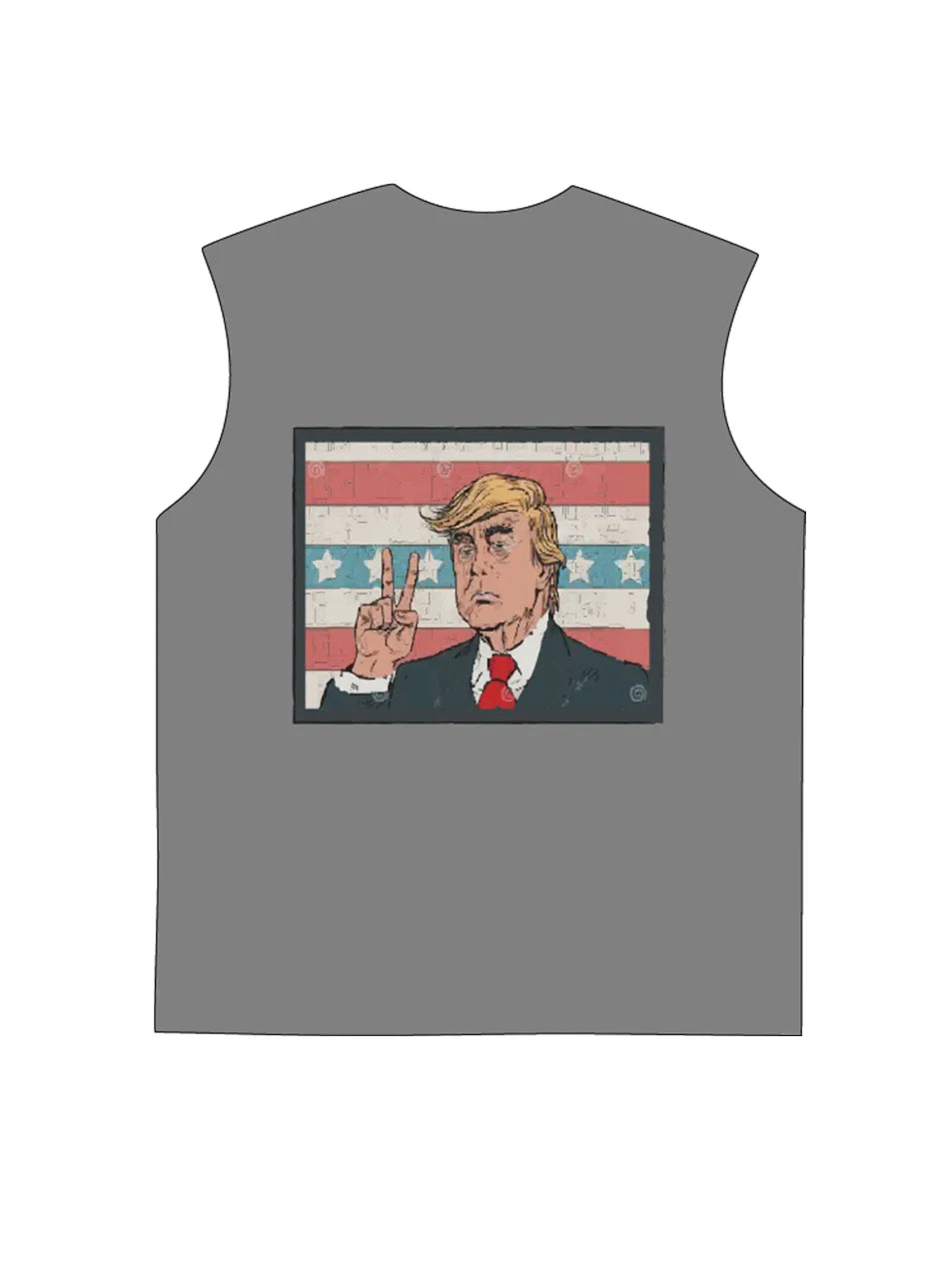 230g Cotton MAGA Printed Wash Old Sleeveless T-shirt