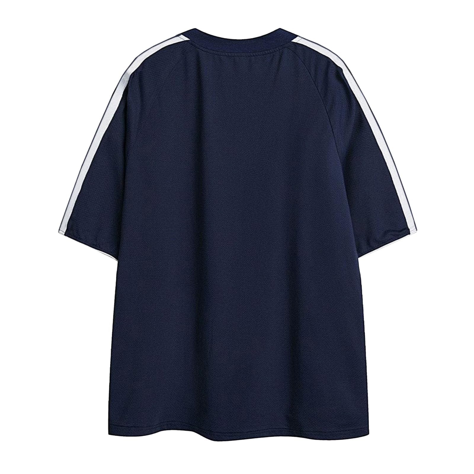 Oversized T Shirt Men 90s Shirt Unisex Streetwear Contrast Color Graphic Tees
