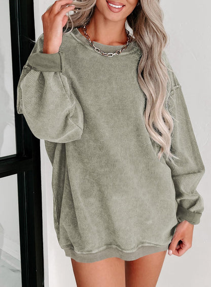 Women Casual Oversized Long Sleeve Crewneck Sweatshirts