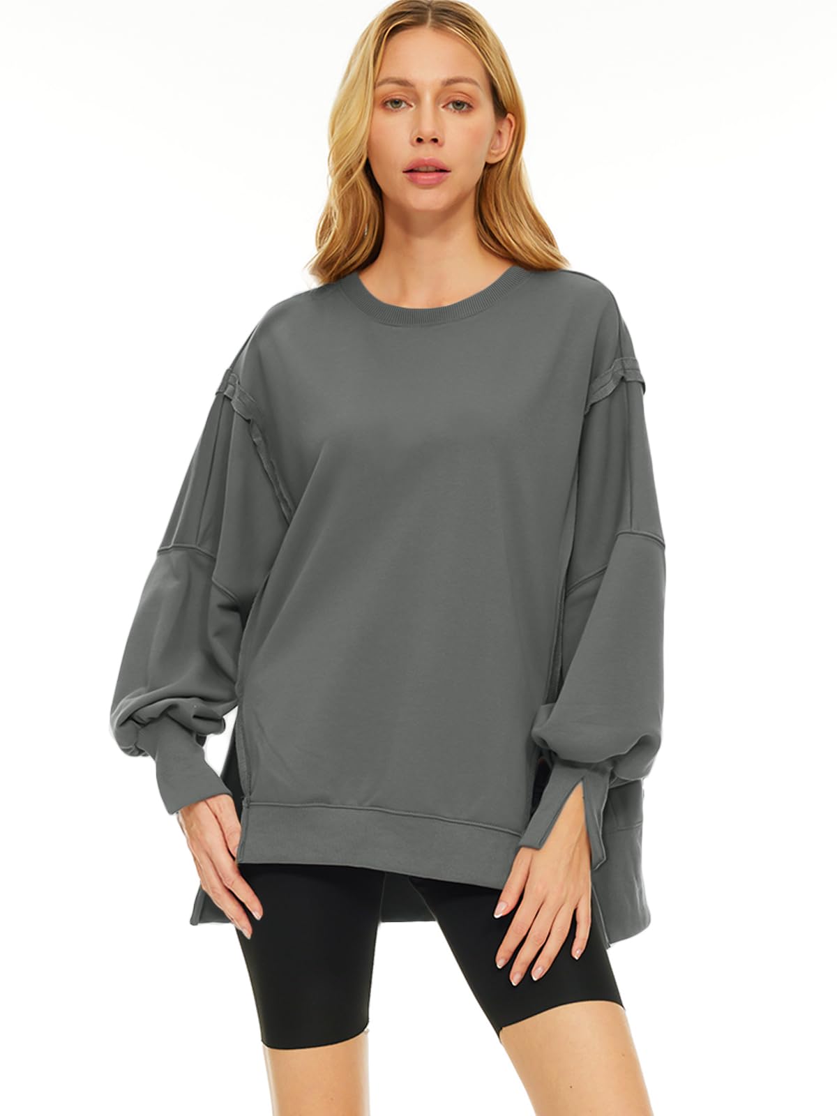 Womens Oversized Sweatshirts Hoodies Crewneck Shirts Fall Outfits