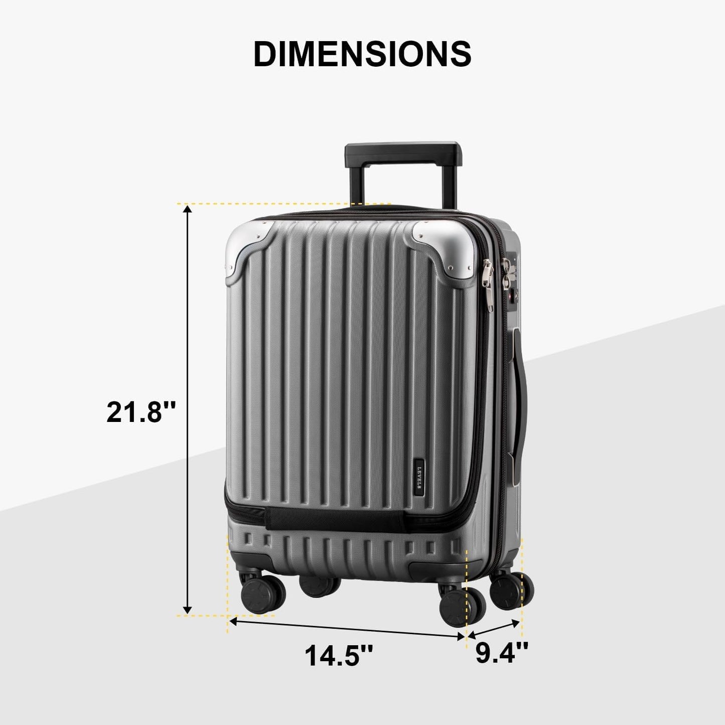 Luggage Airline Approved 20 Inch Expandable Hard Sided Luggages