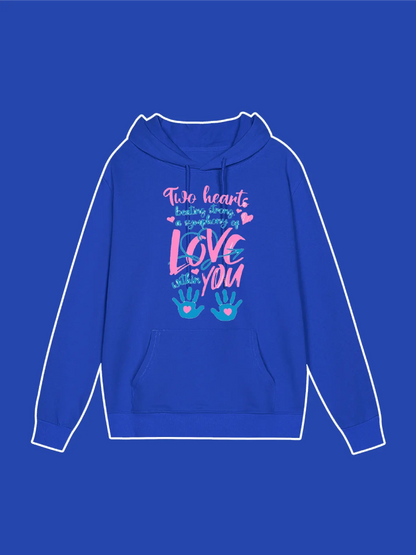 Two Hearts Beating Strong Graphic Hoodie