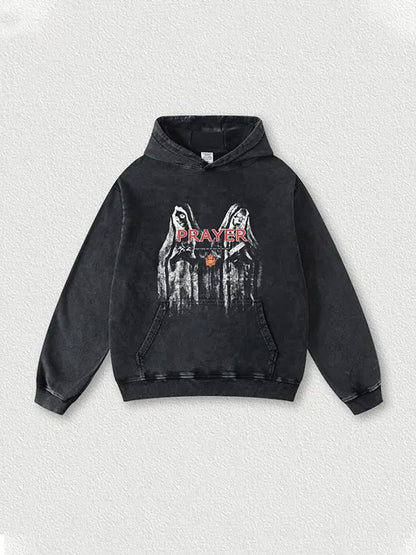 Prayer Sacred Wash Old Cotton Hoodie