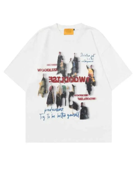 Men's Pattern Printed Drop Shoulder T-Shirt