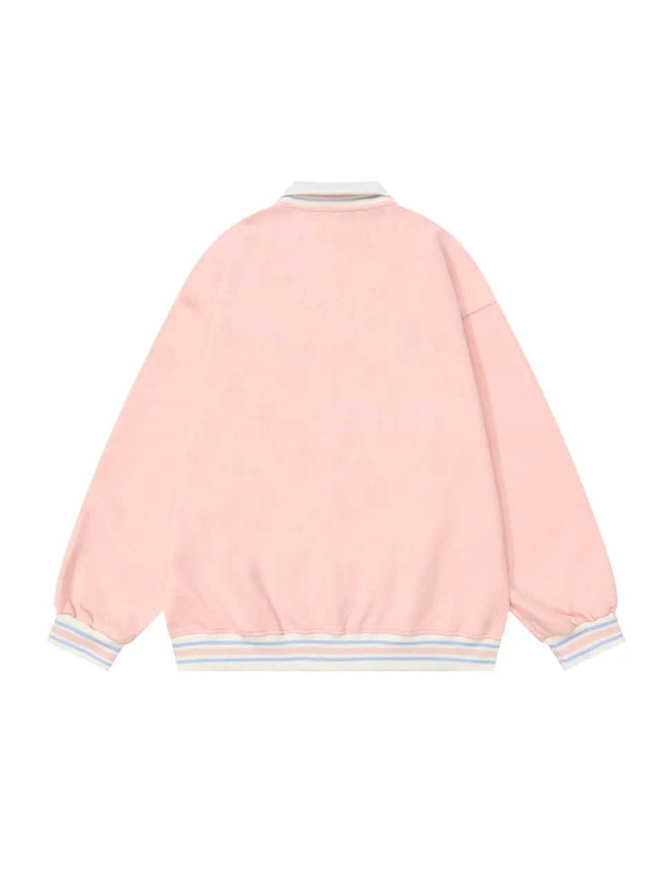 Young Girl' Cute Embroidery  Puppy  Jacket  Autumn Winter for Women