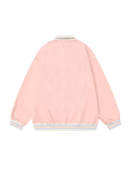 Young Girl' Cute Embroidery  Puppy  Jacket  Autumn Winter for Women