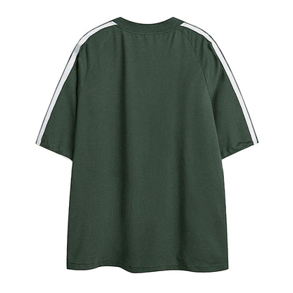 Oversized T Shirt Men 90s Shirt Unisex Streetwear Contrast Color Graphic Tees