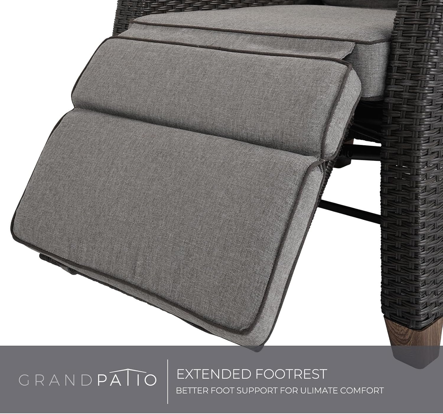 Outdoor Recliner Chair Patio 150° Lay Flat Recliner