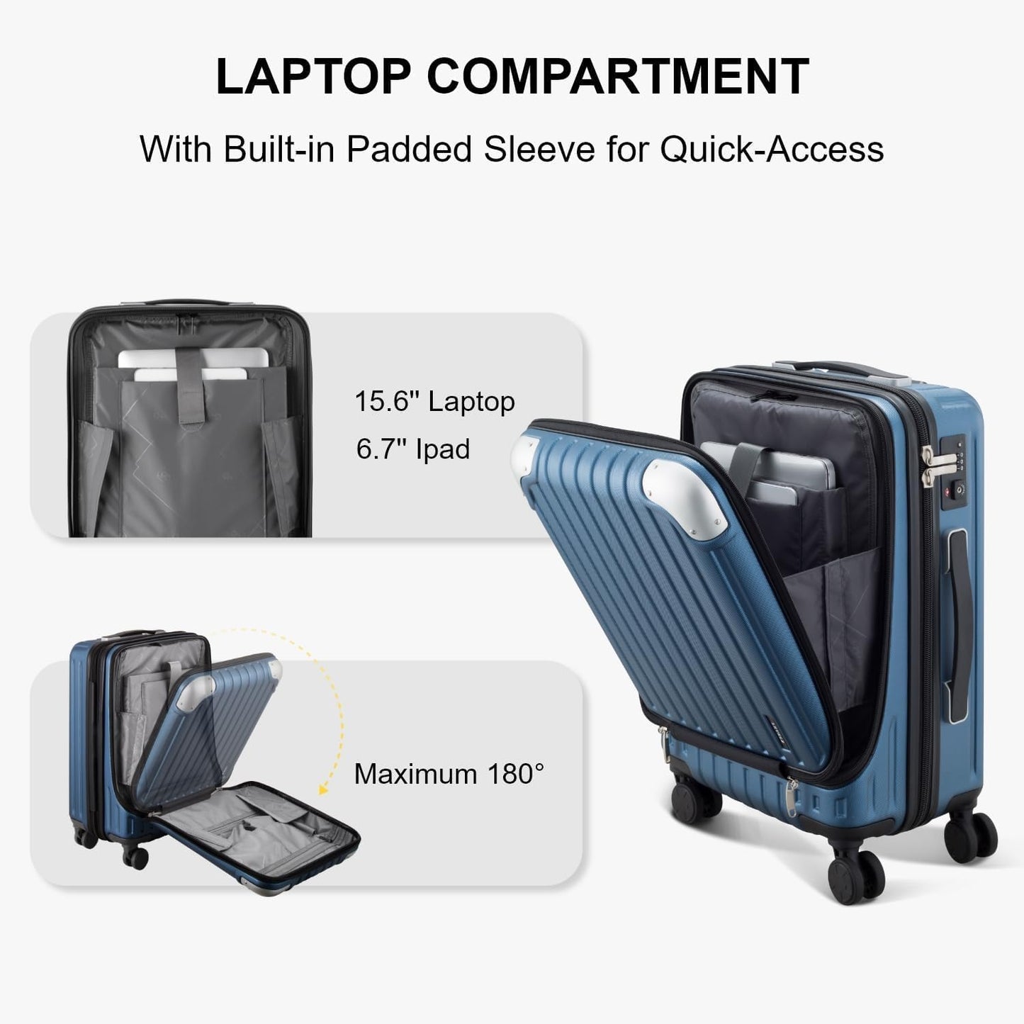 Luggage Airline Approved 20 Inch Expandable Hard Sided Luggages