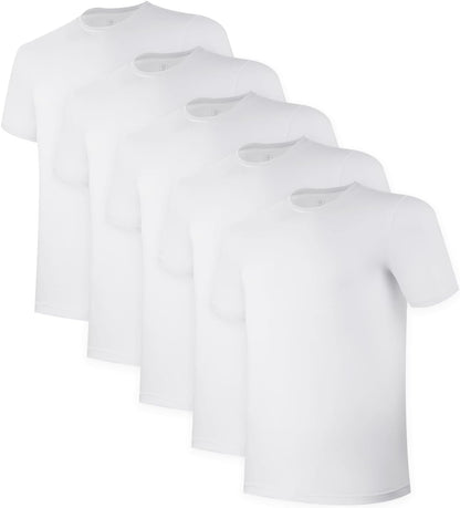 Men's Undershirt Moisture-Wicking T-Shirts Stretch Crewneck Soft Tees for Men,3 Pack