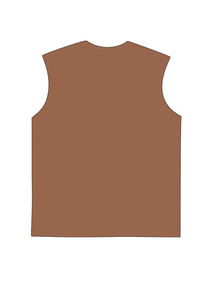 230g Cotton NYC Printed Wash Old Sleeveless T-shirt