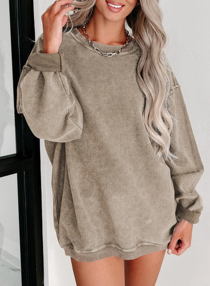 Women Casual Oversized Long Sleeve Crewneck Sweatshirts