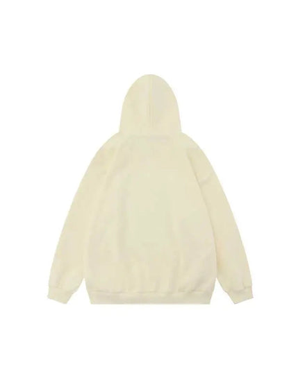Girl Figure & Letter Graphic Hoodie