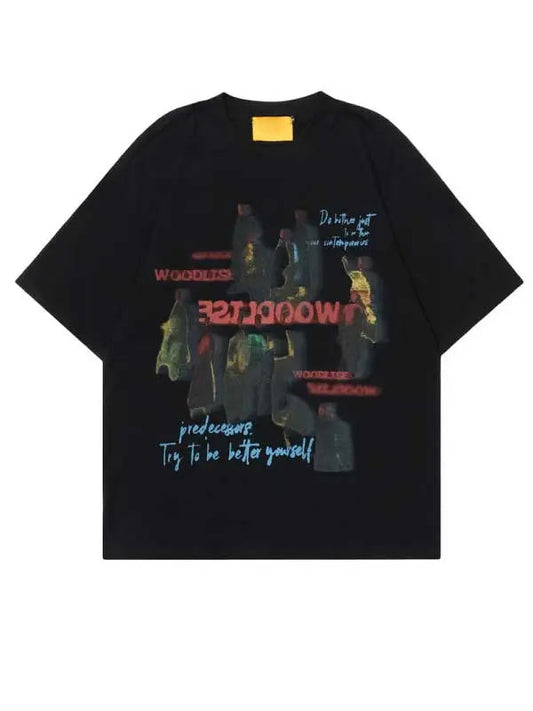Men's Pattern Printed Drop Shoulder T-Shirt
