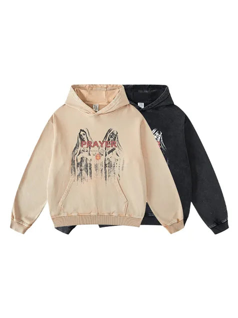 Prayer Sacred Wash Old Cotton Hoodie
